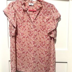 Amalli Talli TALL Large Rose Ruffle Sleeve Floral Top